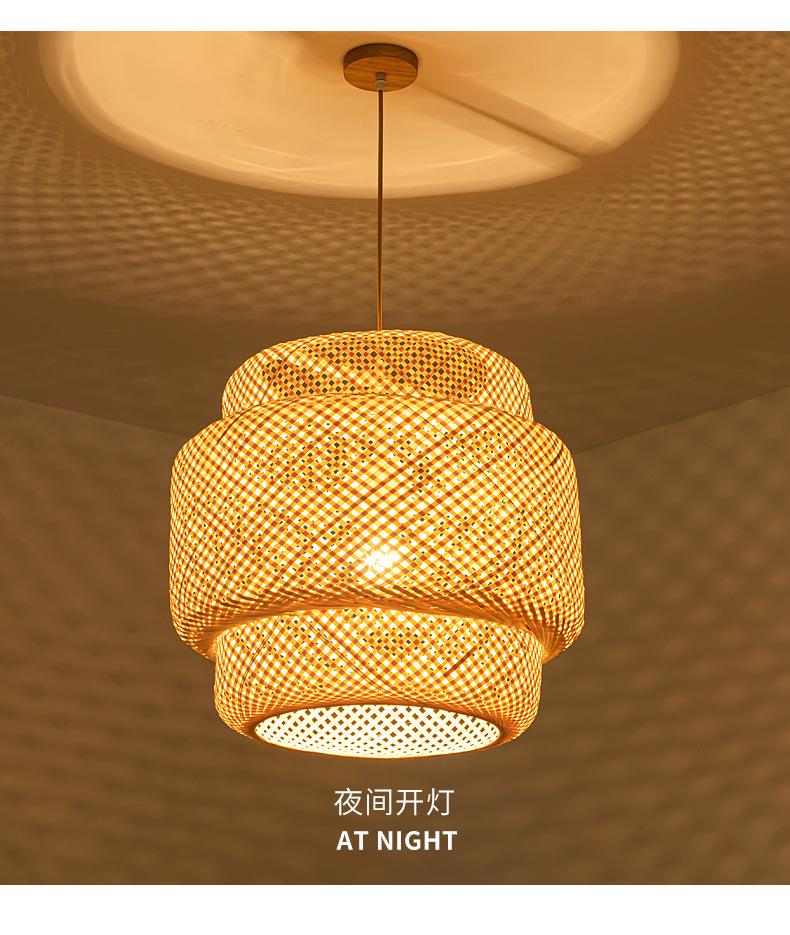 Bamboo chandelier restaurant cafe bamboo chandelier farmhouse style living room bedroom simple bamboo chandelier