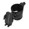 Kinderwagen-Getränkehalter mit Handyhalter 360 Grad Drehung Doppel-Becher- und Flaschenhalter Getränkehalter für Roller Fahrrad