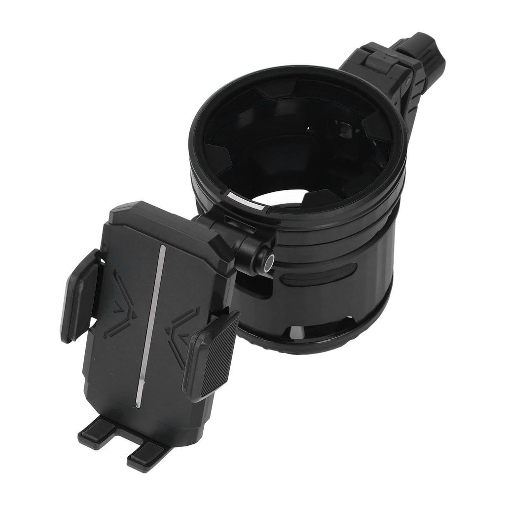 Kinderwagen-Getränkehalter mit Handyhalter 360 Grad Drehung Doppel-Becher- und Flaschenhalter Getränkehalter für Roller Fahrrad