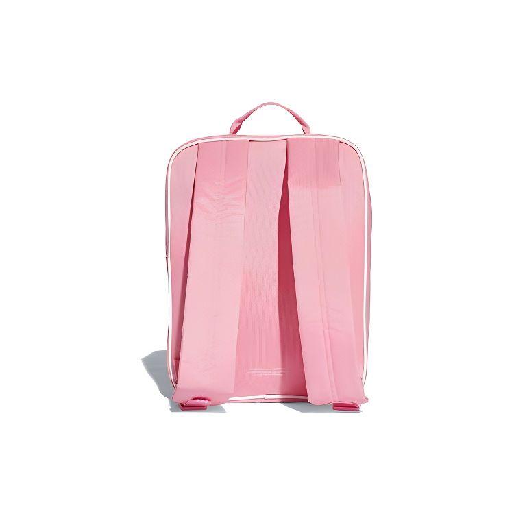 Adidas Originals Classic Basic Small Logo Retro College Style Nylon Backpack Unisex Backpack Pink DH4312