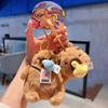 Cartoon Animal Plush Capybara Keychain Stuffed Fluffy Car Key Ring Bag Hanging Pendant  Bag Pendant