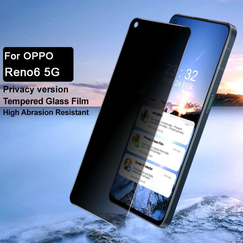 

IMAK Full Coverage 9H Hardness Anti-Scratch Anti-Peep Tempered Glass Screen Film for Oppo Reno6 5G Type A