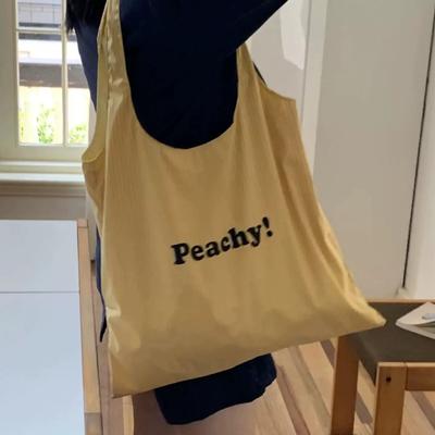 Bags Women's Shoulder Large-capacity Nylon Bags Striped Letter Printed Cloth Bags Simple and Versatile Fashion Niche Bags