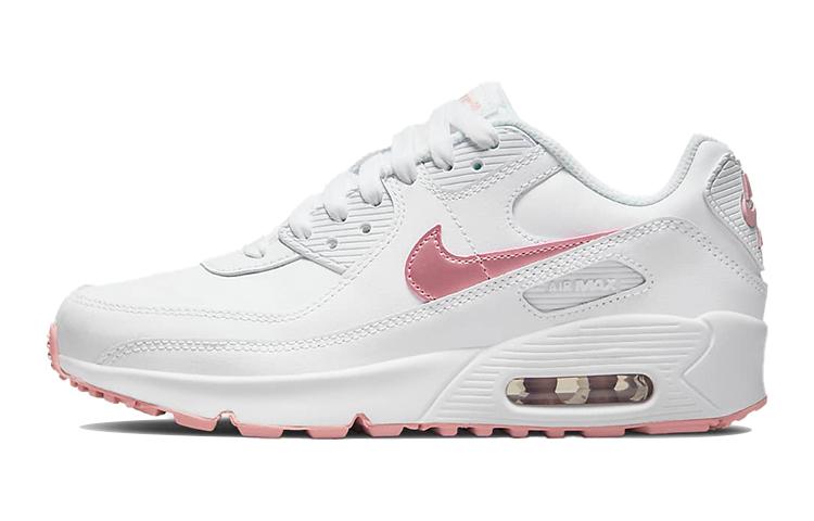 Nike Air Max 90 Leather White Pink Glaze Gs CD6864-115 35.5