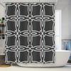 Modern Bath Shower Curtain Fabric Waterproof Decorative Home Decoration Black White Pattern