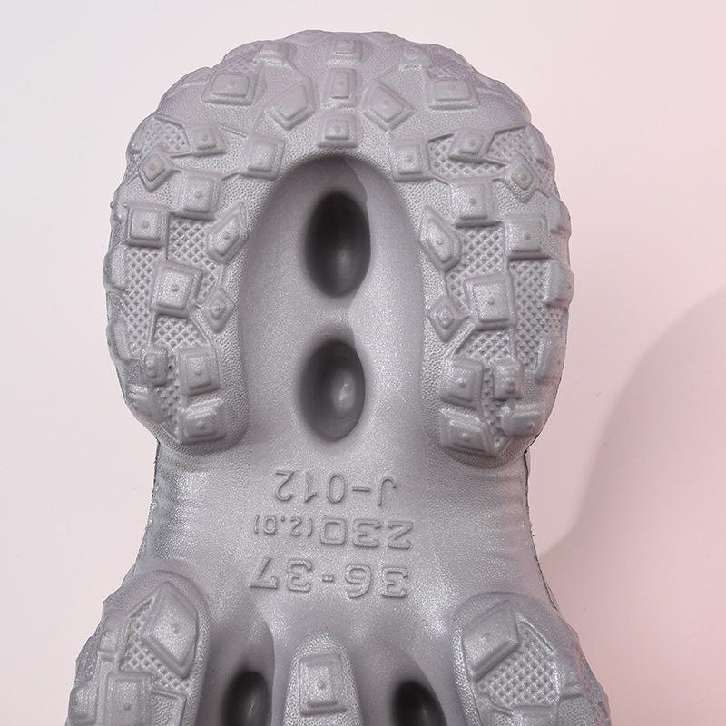 Thick bottom one-word drag women's summer height increase wear-resistant non-slip slippers EVA non-smelly feet breathable solid color