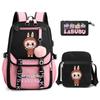 3-teiliges/Set Niedlicher bedruckter Rucksack mit Umhängetasche Federmäppchen Schultasche Teenager Schüler Junge Mädchen Große Kapazität Bücherrucksack