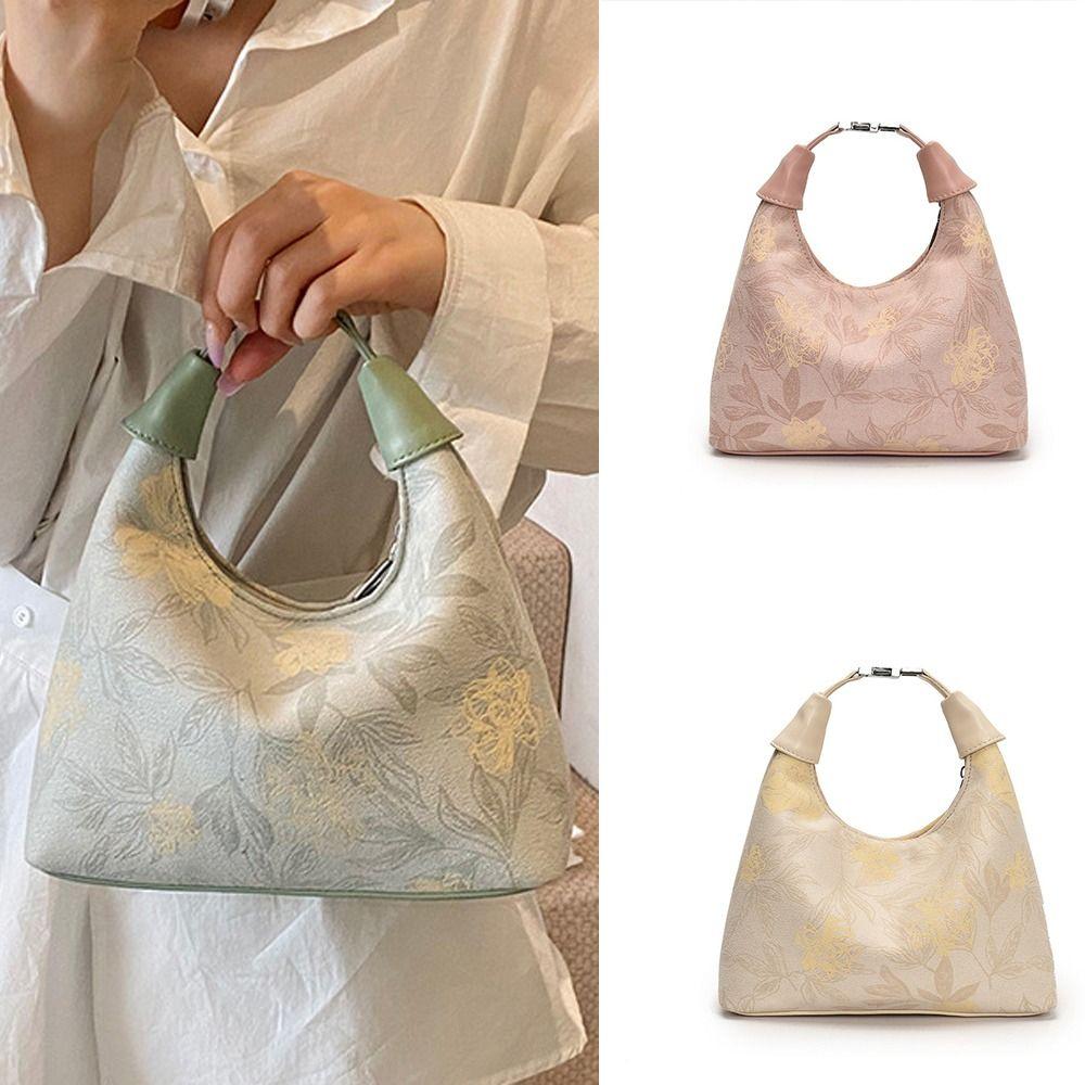 Cheongsam Accessories Embroidery Wrist Bag Flower Pattern Hanfu Printing Handbag Women