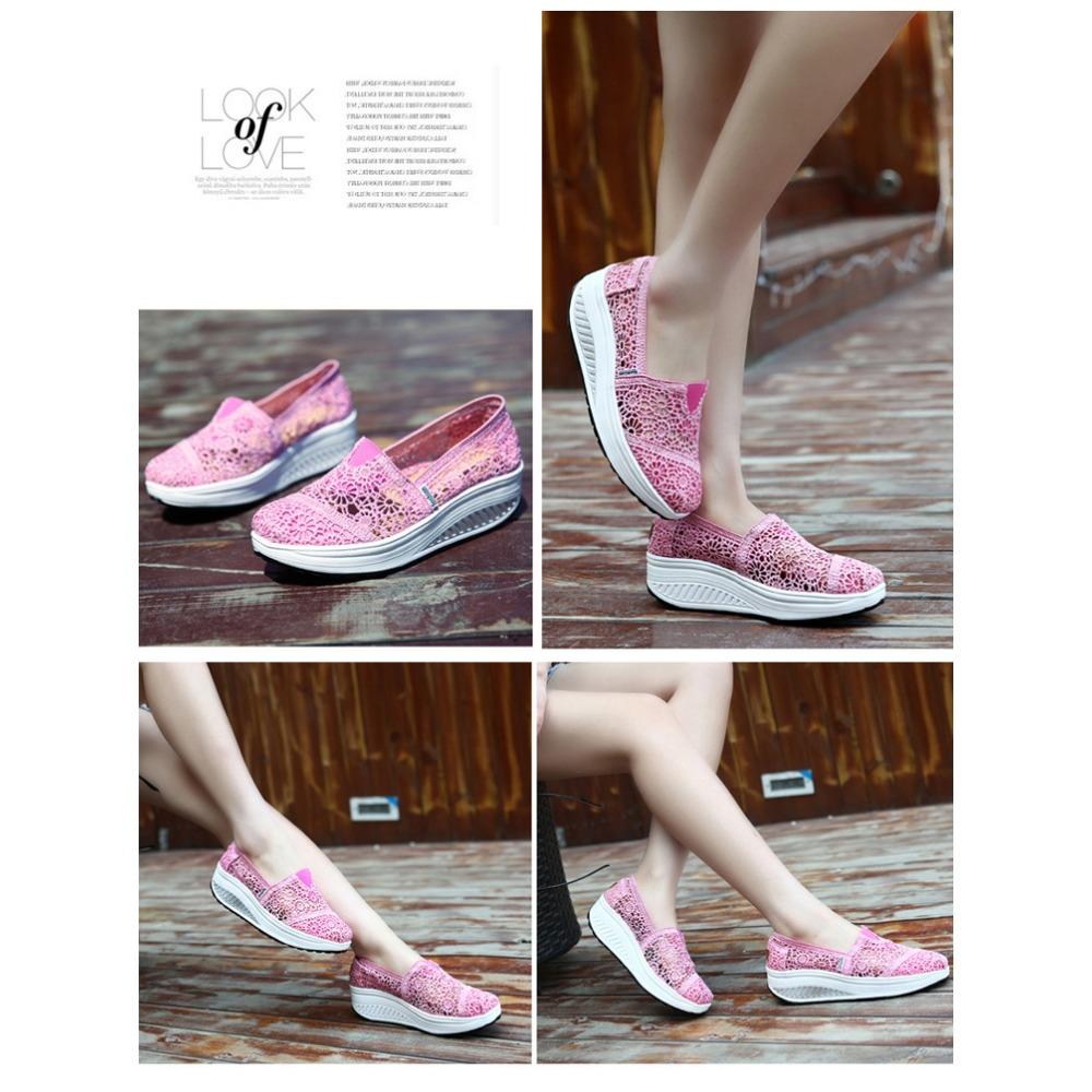 Summer canvas shoes, women's platform lese lace shoes, mesh cloth breathable, heightened small white shoes, flatform mesh shoes, women's single shoes