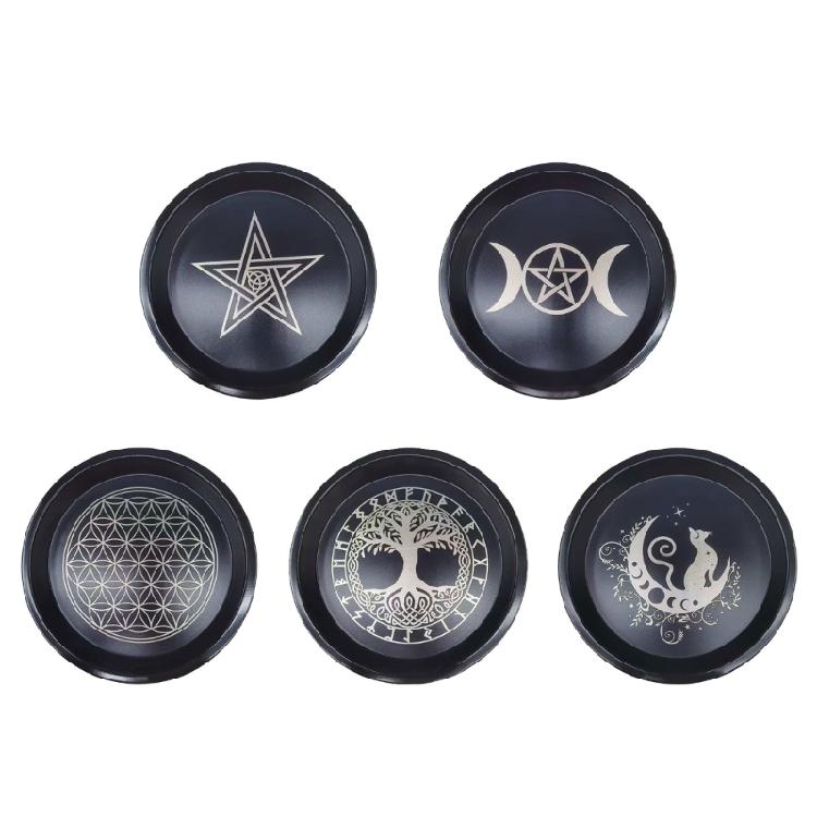 Jewelry Crystal Storage Tray Organizers Ritual Tray Candle Holder Candlestick Plate Decorative Teas Light Stand