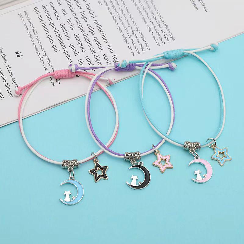 Student Girlfriend's Korean-Style Simple Cute Friendship Woven Bracelet Set - Handmade, Colorful, Three-Piece Rope