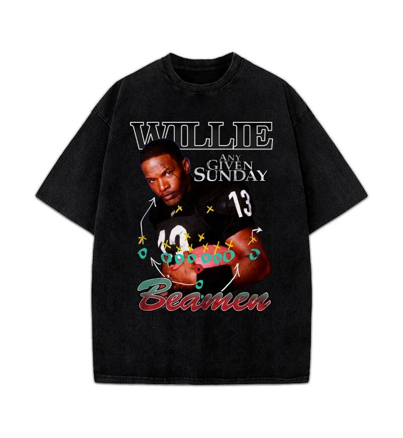 Any Given Sunday Jamie Foxx Willie Beamen Football Graphic Design T-Shirt S