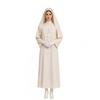 Halloween Nun Cosplay Costume Beige Robe Role Play Parties