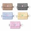 With Keyring Earphone Bag Plaid Coin Purse Pouch Cute Earphone Case  for AirPods