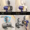 Modern Minimalist Suction Cup Hair Dryer Holder With Nonpiercing Wall Mount For Bathroom Storage