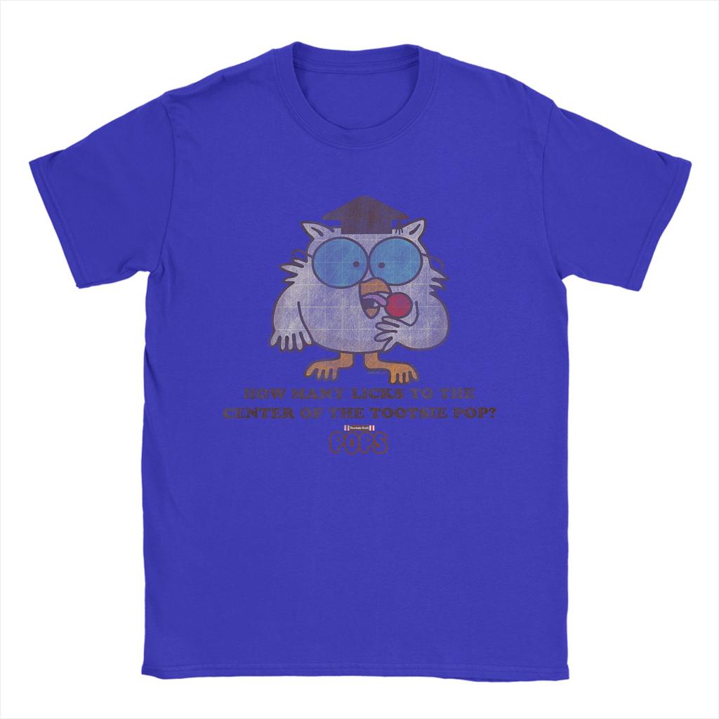Tootsie Roll Pop Eule Wie viele Lutscher bis zum Kern T-Shirts Herren Vintage T-Shirt Rundhals T-Shirts Kurzarm Kleidung Neuankömmling