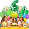 Green Forest Tiger Lion Animal Balloon Set Green Digital Birthday Party Decorative Balloon