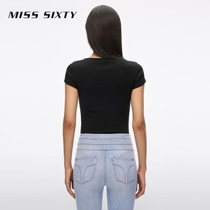 MISS SIXTY Women's Faux Two-Piece Slim Fit T-Shirt