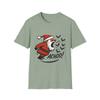 Unisex Softstyle T-Shirt Santa Sneeze Bats High Motion Minimalist Christmas