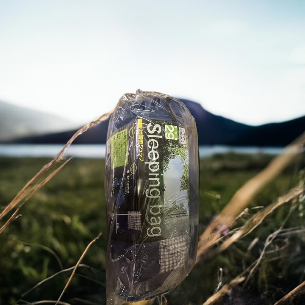 BDK29 BDK-29BL(09) TS Bequemes Material 3-Jahreszeiten-Schlafsack im Umschlagstil, Blau/Lavendel