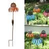 Wild Bird Feeder Anti-Rust Coneflower Outdoor Metal Bird Feeders with Stand
