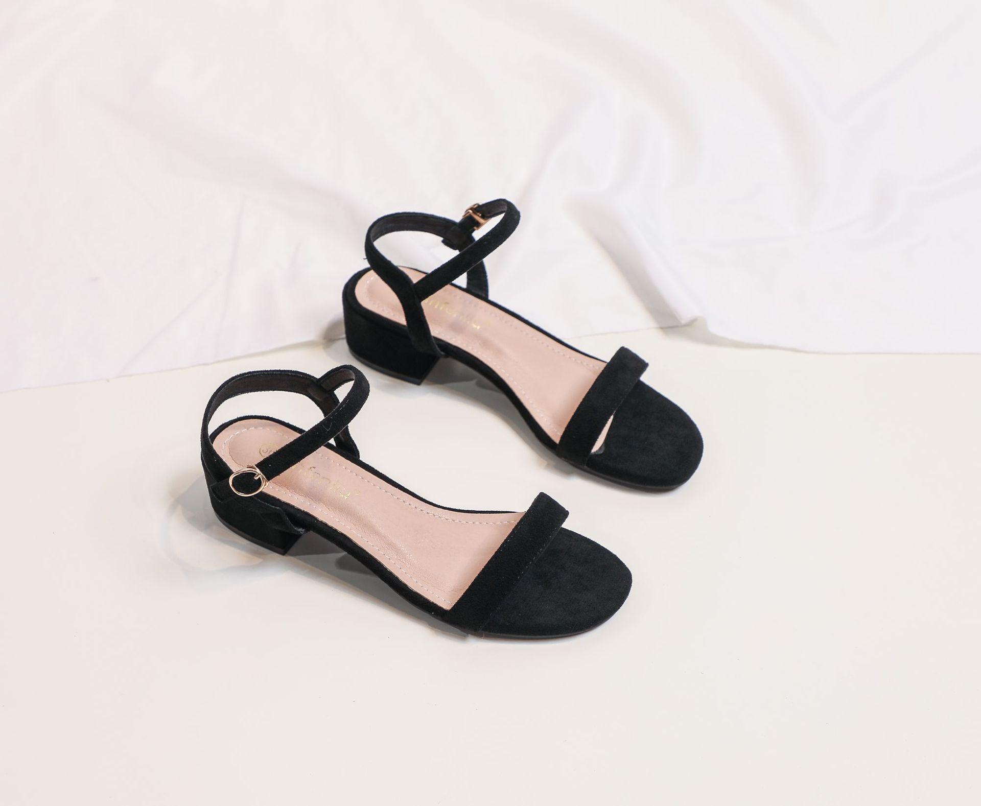 

Summer women s Sandals 2025 New Fashion Open toed Shoes Black sexy Roman Ladies shoes Casual hollow toe sandals Zapatos Mujer 35 чёрный