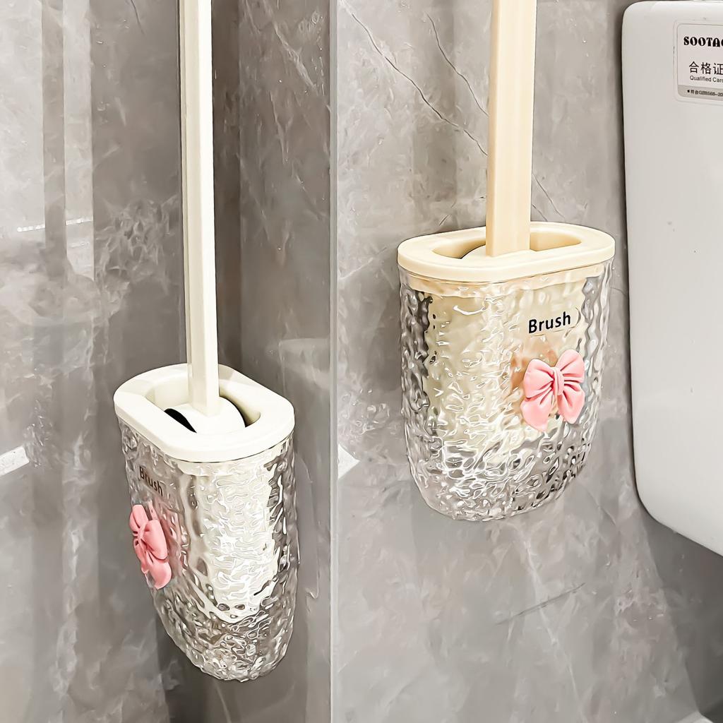 Silikon Toilettenbürste für Haushalt Wandmontiert Badezimmerreinigung Toilettenbürste zum Waschen von Toiletten