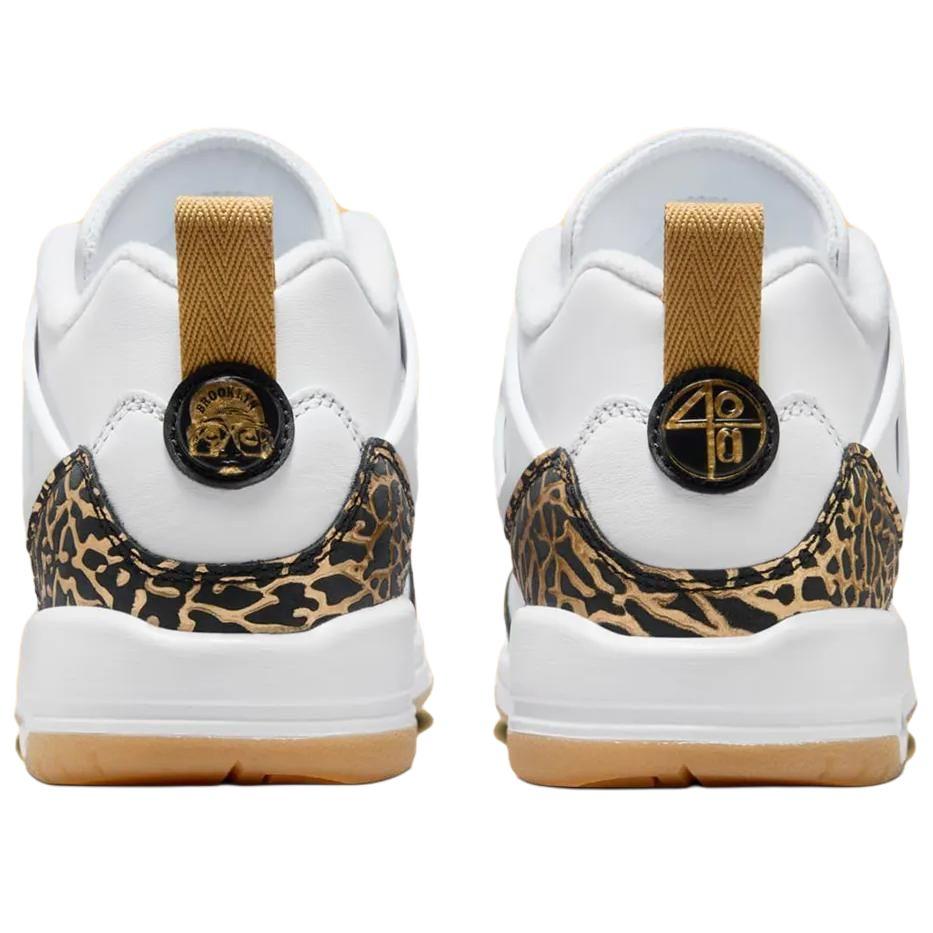 Air Jordan Spizike Low GS White Black Metallic Gold Kids Sneakers Sail HJ9022-100
