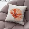 Poppy Floral Print Farmhouse Throw Pillow Covers Pattern Cushion Cover Suitable For Sofa Bedroom Car Pillow Cover
