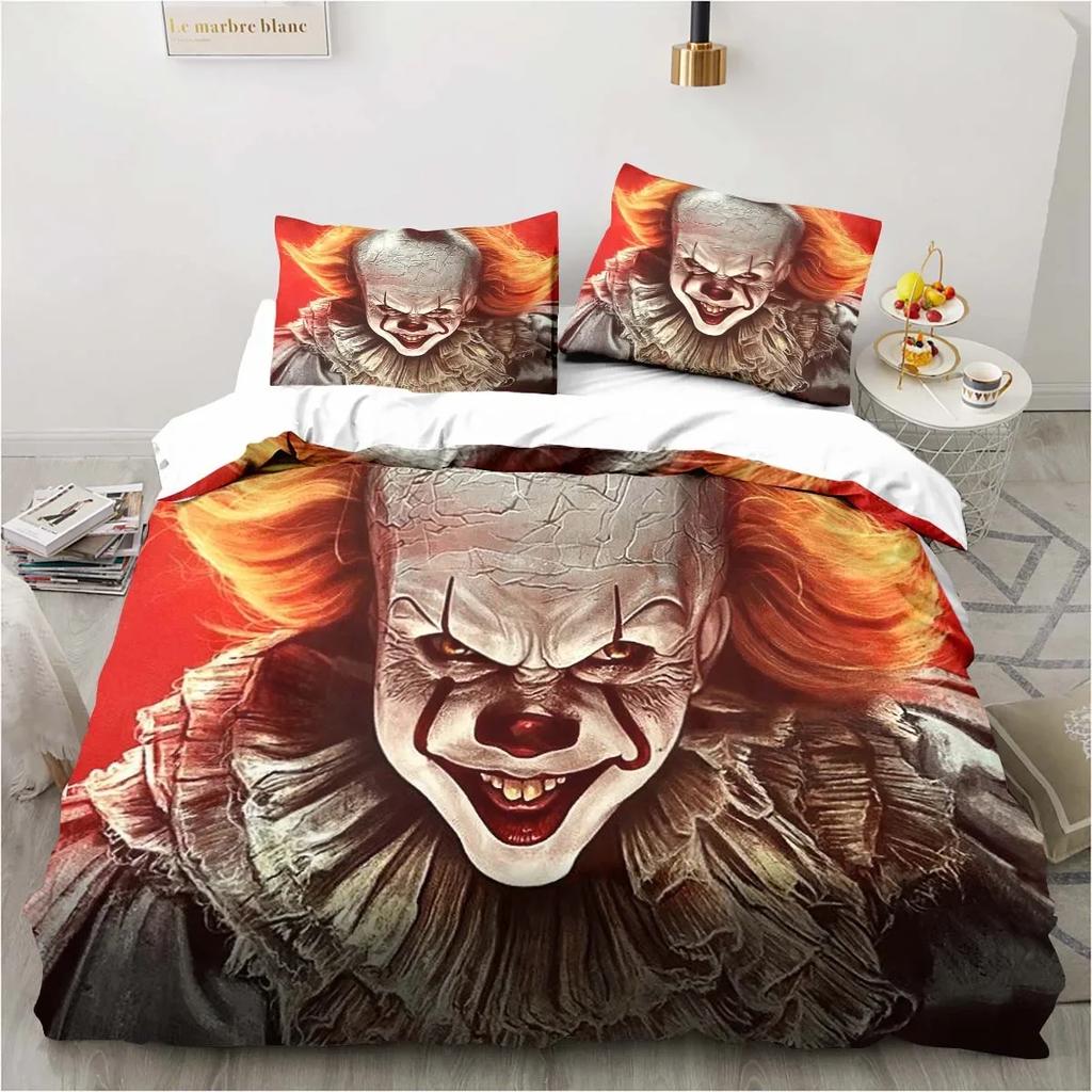 Horror Movie Cover Digital Print Polyester Bedding Sets Child Kids Covers Boys Bed Linen Set For Teens King Size Bedding Set