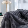 Cozy Plush Faux Rabbit Fur Blanket - All-Season Sofa or Office Nap Cover