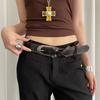 Pu Leather Cross Waist Belt Vintage Dress Jeans Belt Retro Women's Belt  Spicy Girls