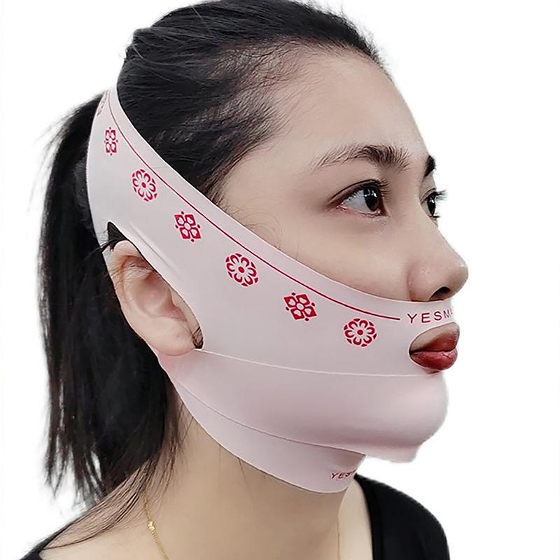 

Double Layer Face Slimming Bandage V Line Face Shaper Chin Cheek Lift Up Belt Facial Massage Strap Face Skin Care Beauty Tool onesize