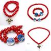 One Piece Portgas D Ace Halskette Whitebeard Piraten Anhänger Rotes Perlenarmband