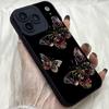 M557 Art Butterfly On Roses Flower Angel Eyes Soft Phone Cases for iPhone Samsung Galaxy Xiaomi Rdemi Huawei Honor Infinix Realme OPPO All Model Case