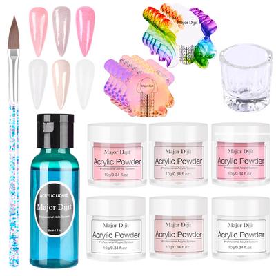 Acrylic Powder Acrylic Liquid Nail Brush Set Crystal Nail Powder System Manicure Kit