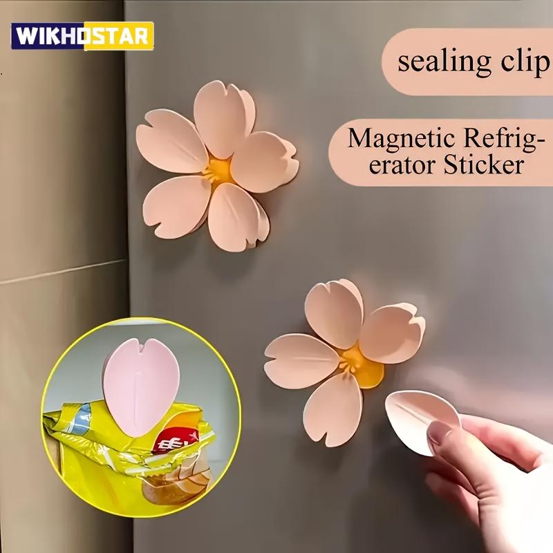 Magnet de Frigider Sakura, Clips de Etanșare Magnetic, Clips de Etanșare Petală, Autocolant Magnetic pentru Frigider, Clips pentru Gustări, Decorațiune Floare