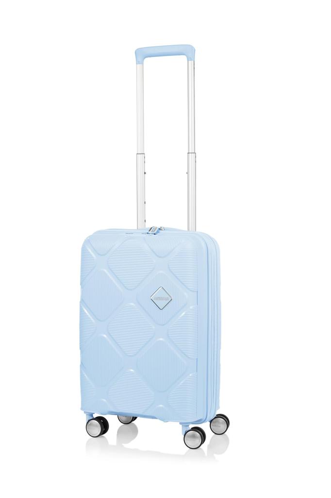 American Tourister Instagon Spinner 55/20 Expandable Suitcase, TSA Approved, Carry-on Compatible, 35/42L, 55cm, 2.8kg, Pastel Blue