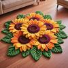 Soft Sunflower Mat Special-shaped Bathroom Floor Mat  for Living Room Tea Table Bedside