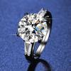 Five Carat Diamond Ring Round Diamond Ladies Ring Novel Zircon Ring