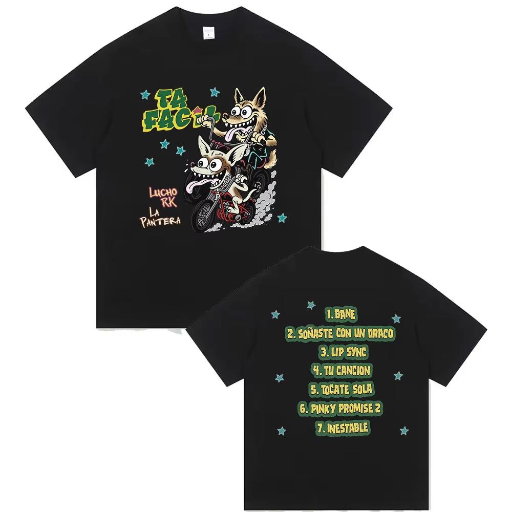 

Rapper Ta Facil La Panter Lucho Rk Album Graphic T Shirts Men s Gothic Retro Cotton Short Sleeve T-shirt S