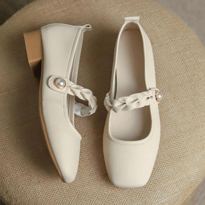 Fashion Mary Jane Japanese Style Lolita Ladies Pumps Low Heel Elegant Moccasins Women's Shoes Gothic Square Toe On Sale With Discount 39