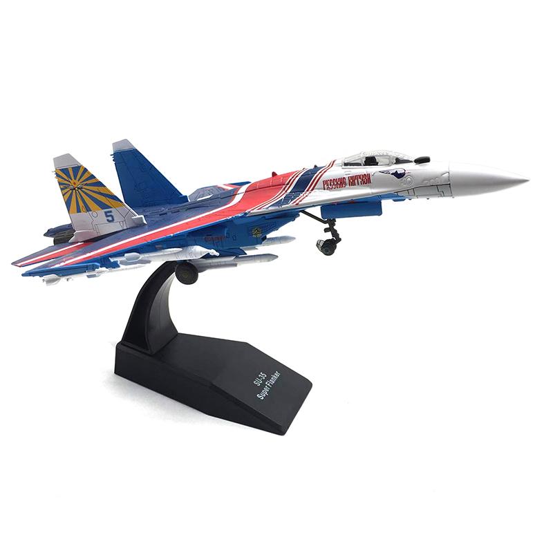 Diecast Metal Alloy 1/100 Scale  Su-35 Fighter Airplane Aircraft Replica Model Su-35 Plane Model Toy For Collection
