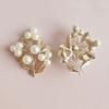 Engood 30Pcs Pearl Rhinestone Branches Button Sewing Trim & Embellishments Craft Buckle for DIY Wedding Bridal Headdress Jewelry