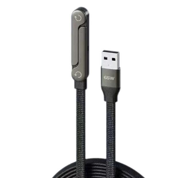 3-in-1 240W USB-A/Type-C 2.1A 6A Fast Charging Data Cable with Mobile Phone Holder for iPhone 15/17 Tablet & Gaming