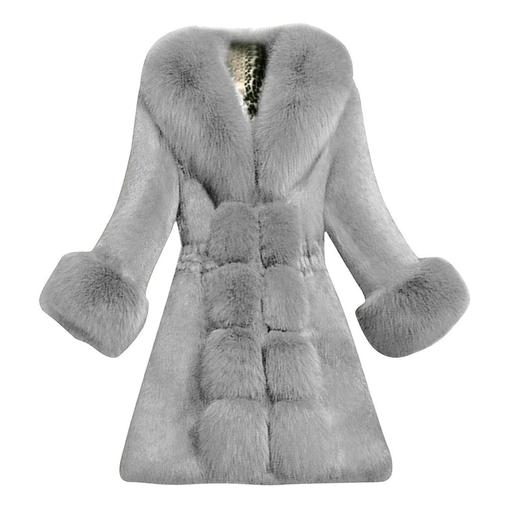 Women Plus Size Winter Lady Fauxr Coat Female Outwear Slim Jacket