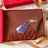 Maillard color solid color matching scarf women's winter new high-end cashmere mother scarf gift