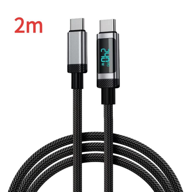 240W PD3.1 48V5A Fast Charging Cable USB C To Type C Cable Digital Display 1M/2M Data Wire For Mobeil Phone Macbook IPad Laptop