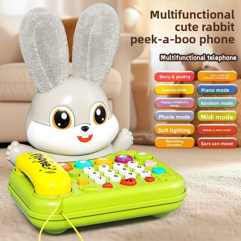 Simulation Telephone Rabbit With Tell Stories Children Educational Toy Gift