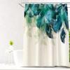 Feather Green Shower Curtain Liner Dreamcatcher Fabric Shower Curtain Waterproof Bath Curtain with Hooks Stall Home Decoration